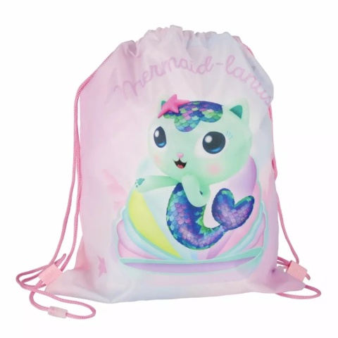 Plecak worek sportowy na buty kapcie KOCI DOMEK GABI Syrenkotka 39x33 cm