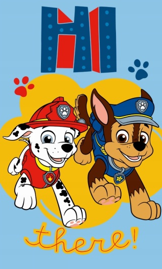 Ręcznik do rąk i twarzy przedszkola PSI PATROL CHASE MARSHALL 30X50