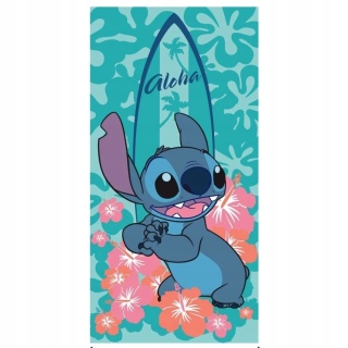 Ręcznik kąpielowy plażowy Stich szybkoschnący Lilo I Stitch deska 70x140