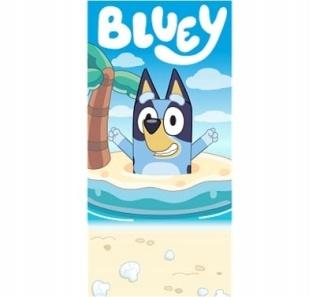 Ręcznik kąpielowy plażowy na basen szybkoschnący BINGO I BLUEY 70x140