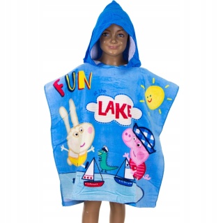 Świnka Peppa George poncho ponczo ręcznik kąpielowy plażowy bawełna 60x120