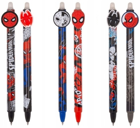 Długopis wymazywalny Spiderman zestaw 2 szt mix