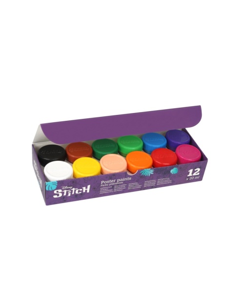 Farby plakatowe Patio 20 ml 12 kolorów Lilo I Stitch