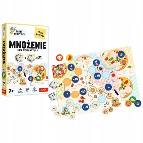 Gra planszowa Mnożenie Mały odkrywca gra edukacyjna Trefl Trefliki