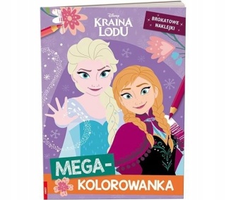 Kraina Lodu Mega kolorowanka brokatowe naklejki Frozen