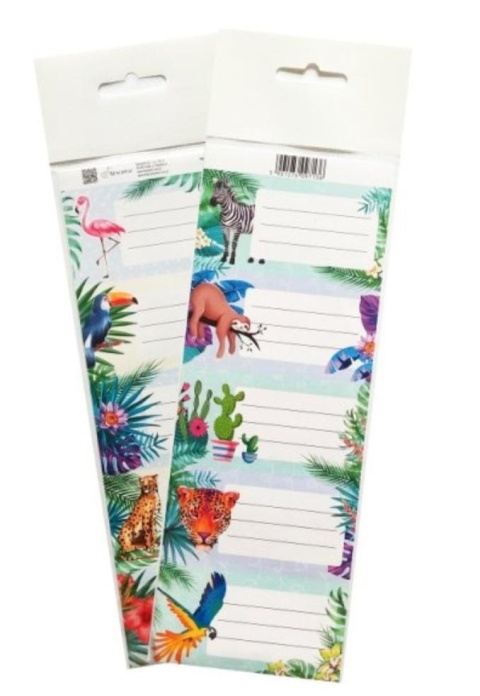 Naklejki nalepki na zeszyty 10 szt dzikie zwierzęta