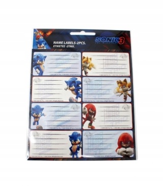 Naklejki nalepki na zeszyty 16 szt Sonic Trio