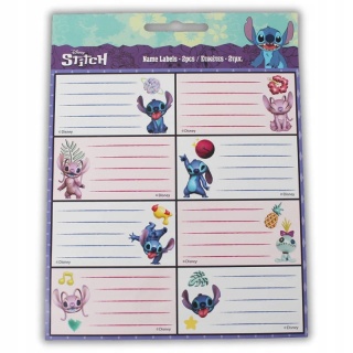 Naklejki nalepki na zeszyty 16 szt Stitch