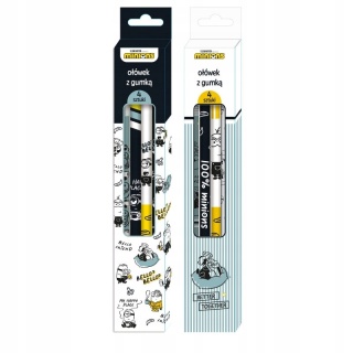 Ołówek z gumką Minionki Beniamin komplet 4 szt