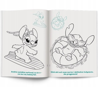 STITCH Lilo i Stitch kolorowanka z naklejkami