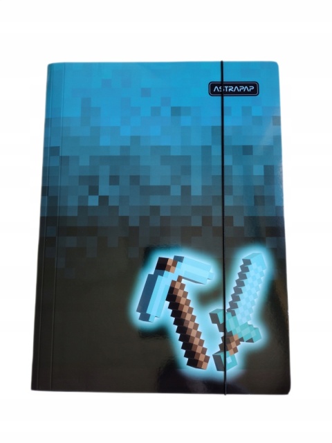 Teczka z gumką A4 na dokumenty pixel miecz kilif dla gracza ASTRAPAP