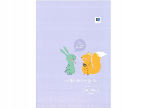 Zeszyt A4 32k 90g trzylinia kolorowa do nauki pisania wzory liter Interduk