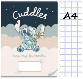 Zeszyt A4 Stitch w kratkę 32 kartek LILO I STICH