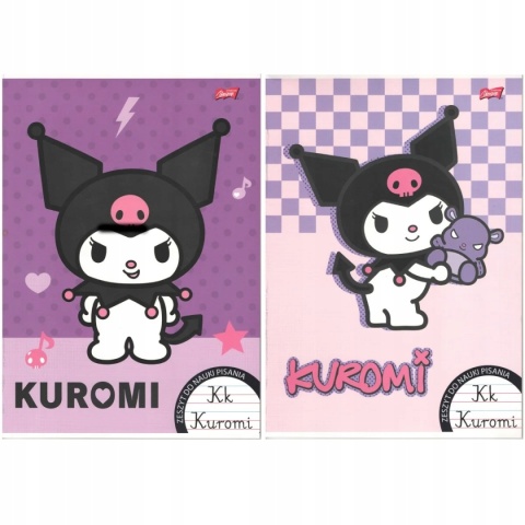 Zeszyt A4 trzy linia kolorowa do nauki pisania 32k Hello Kitty Kuromi 2szt