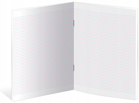 Zeszyt A4 trzylinia kolorowa do nauki pisania 32 kartek gwiazda rozgwiazda