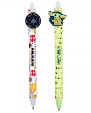 Długopis wymazywalny ścieralny STAR WARS Mandalorian Grogu Imperium 2 szt