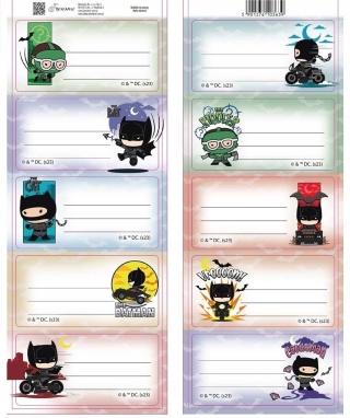 Naklejki nalepki na zeszyty 10 szt Batman Catman