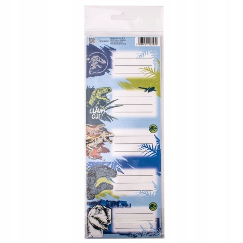 Naklejki nalepki na zeszyty 10 szt DINOZAURY