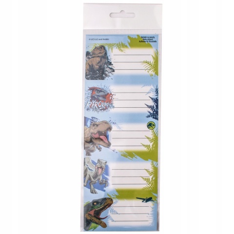 Naklejki nalepki na zeszyty 10 szt DINOZAURY