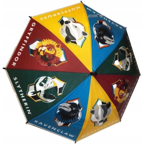 Parasol dziecięcy parasolka automatyczna foliowy HARRY POTTER 4 domy