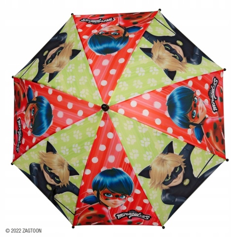 Parasol parasolka dziecięcy tekstylny BIEDRONKA I CZARNY KOT Perletti