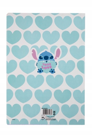 Zeszyt A4 Stitch serduszka w kratkę 60 kartek LILO I STICH
