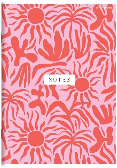 Zeszyt A4 kratka kratkę 80 kartek kwiaty abstrakcja czarne MIX 1 szt