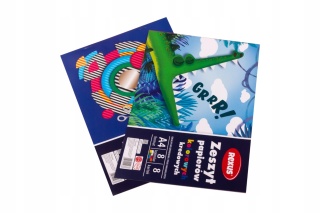 Zeszyt papierów kolorowych 8 szt A4 Benjamin