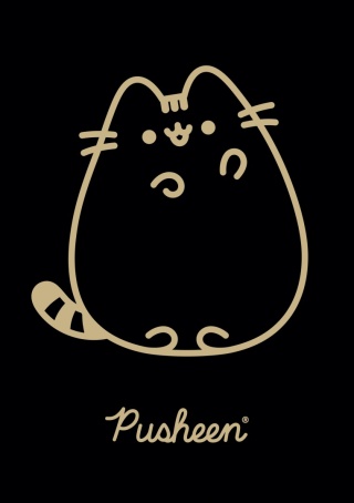 Zeszyt w kratkę A5 Pusheen kotek czarny mix wzorów 60 kartek zestaw 4szt