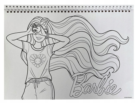 BARBIE Happy szkicownik blok kolorowanki naklejki 40 k