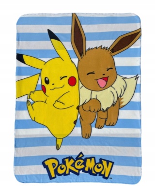 Koc kocyk polarowy narzuta POKEMON 100x140 cm