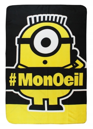 Kocyk polarowy narzuta MINIONKI pled 100x150 cm