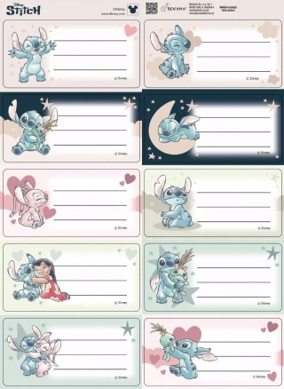 Naklejki nalepki na zeszyty 10 szt Lilo i Stitch Stich