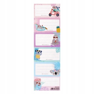 Naklejki nalepki na zeszyty 12 szt Koala Leniwiec