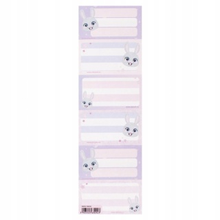 Naklejki nalepki na zeszyty 12 szt królik króliczek zajączek