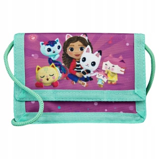 Portfel portfelik torebka KOCI DOMEK GABI na rzep