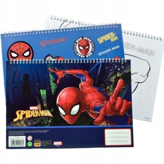 Spiderman szkicownik blok kolorowanki na spirali naklejki A4 40 k