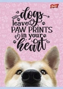 Zeszyt A4 kratka w kratke 32 k z marginesem piesek pupil róż Unipap 2 szt