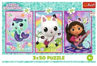 KOCI DOMEK GABI Trefl Puzzle 3x50 3w1 3 x 50 EL 34876
