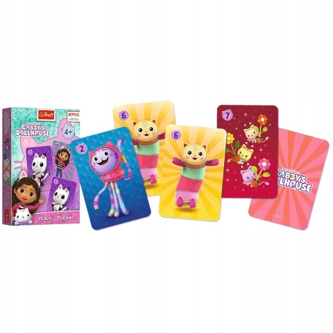 Karty gry czarny Piotruś memo Koci domek Gabi Trefl