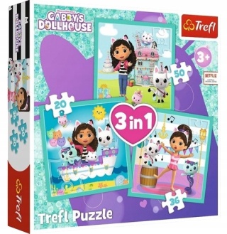 Koci Domek Gabi 3W1 Trefl Puzzle 106 EL 34871