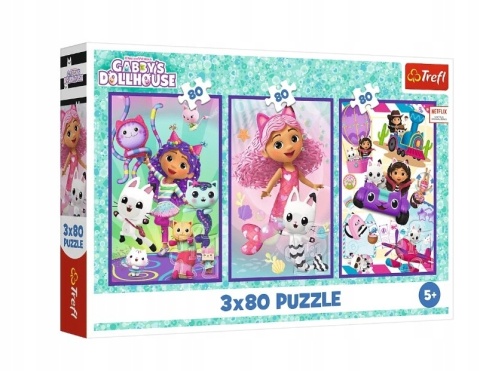 Koci domek Gabi kolorowe dni Trefl Puzzle 3x50 3w1 3 x 50 EL 34882