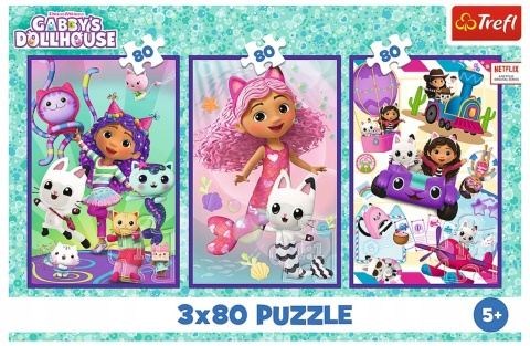 Koci domek Gabi kolorowe dni Trefl Puzzle 3x50 3w1 3 x 50 EL 34882