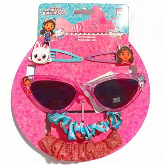 Koci domek Gabi okulary przeciwsłoneczne spinki gumki frotki