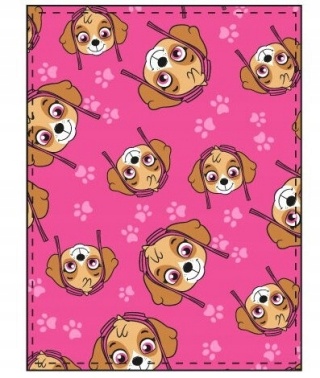 Kocyk koc coral miś Psi Patrol Skye 100x140 cm