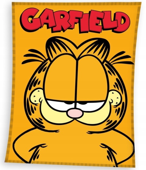 Kocyk koc pled narzuta welurowy Garfield 130x170 cm