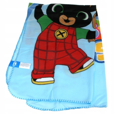 Kocyk koc polarowy dziecięcy Królik Bing Sula tęcza 100x150 cm