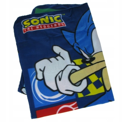 Kocyk koc polarowy pled narzuta 100x140 + poszewka velvet 40x40 cm Sonic