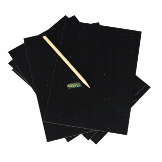 Naklejki do wydrapywania wydrapywanka+ rysik KOCI DOMEK GABI