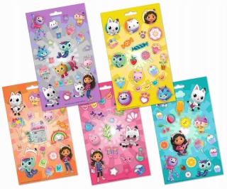 Naklejki zestaw naklejek nalepki KOCI DOMEK GABI 100 szt